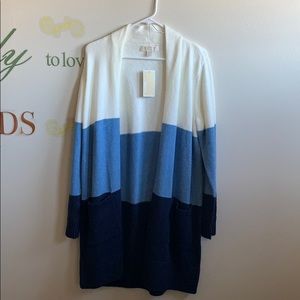 NWT Michael Kors color block cardigan size medium